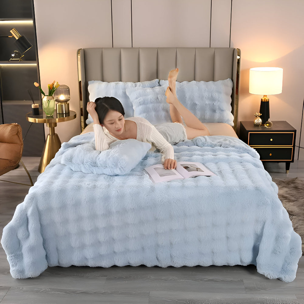 Pluche Fleece Deken met Extra Zachte Textuur en Luxe Design