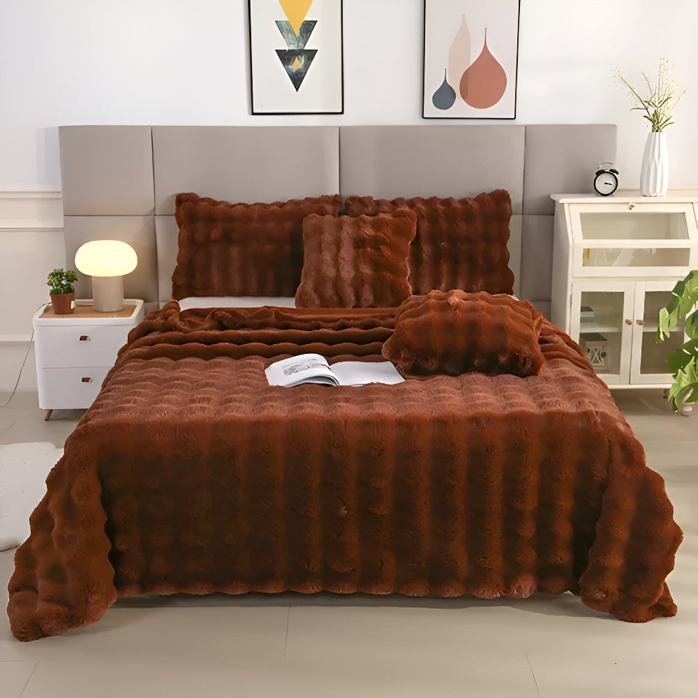 Pluche Fleece Deken met Extra Zachte Textuur en Luxe Design