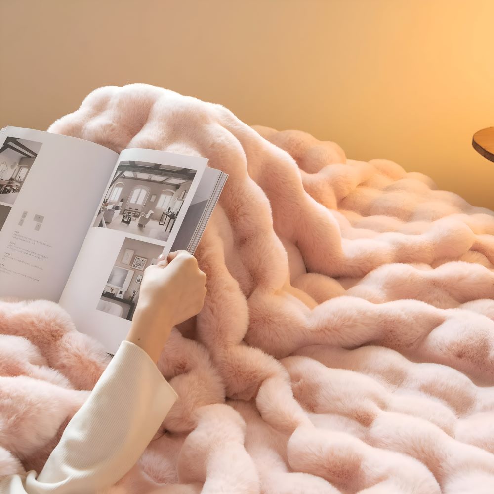 Pluche Fleece Deken met Extra Zachte Textuur en Luxe Design