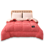 Wollook Dekbedovertrek met Gewatteerd Design en Zachte Pluche Textuur