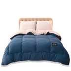 Wollook Dekbedovertrek met Gewatteerd Design en Zachte Pluche Textuur