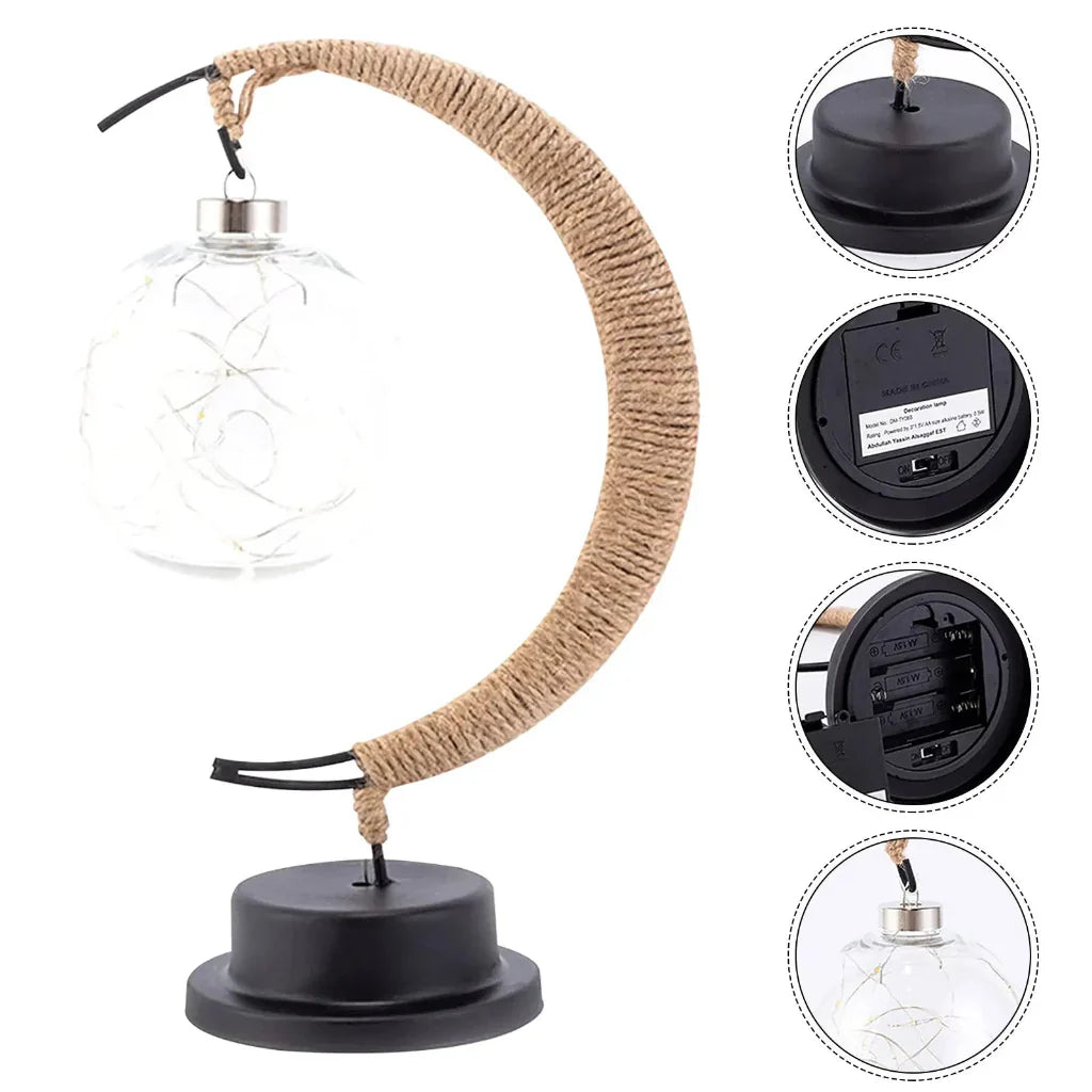 Maan Tafellamp met LED Lichtbol en Warme Verlichting