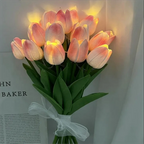 Tulp LED Tafellamp met Zacht Warm Licht en Draagbaar Design
