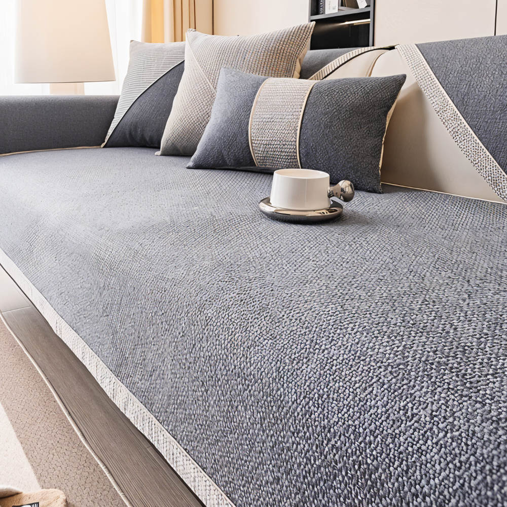 Antislip Bankhoes met Structuurstof en Effen Design