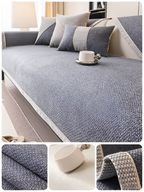 Antislip Bankhoes met Structuurstof en Effen Design