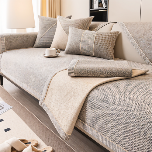 Antislip Bankhoes met Structuurstof en Effen Design