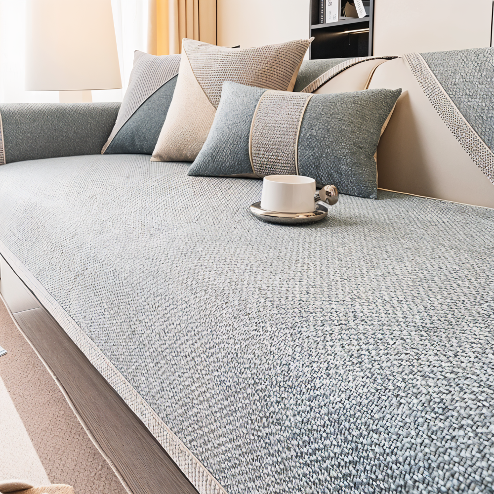 Antislip Bankhoes met Structuurstof en Effen Design