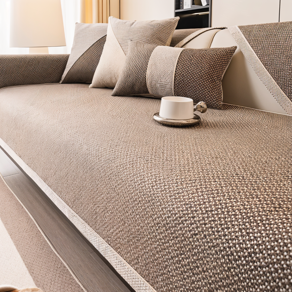 Antislip Bankhoes met Structuurstof en Effen Design