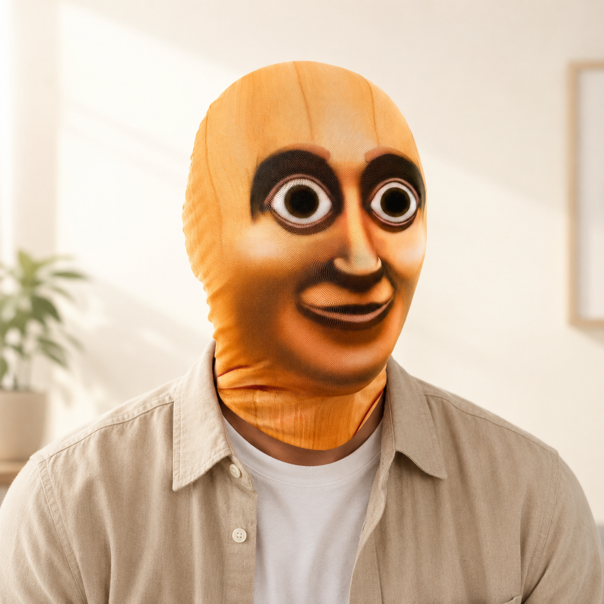 Funny Big Eyes Face Mesh Mask Full Head Novelty Prank Mask Adults