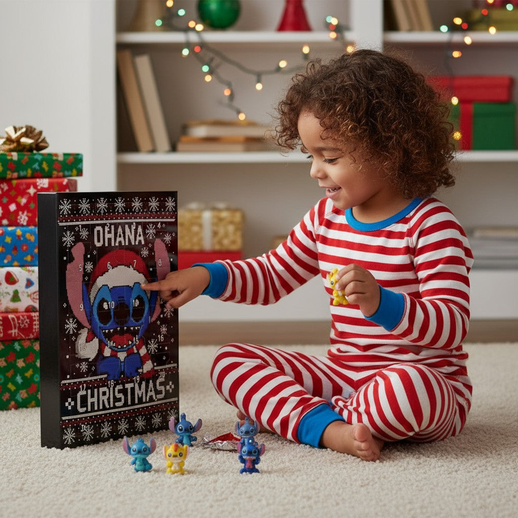 Ohana Christmas Advent Calendar 24 Days Blue Alien Mini Figures Gift