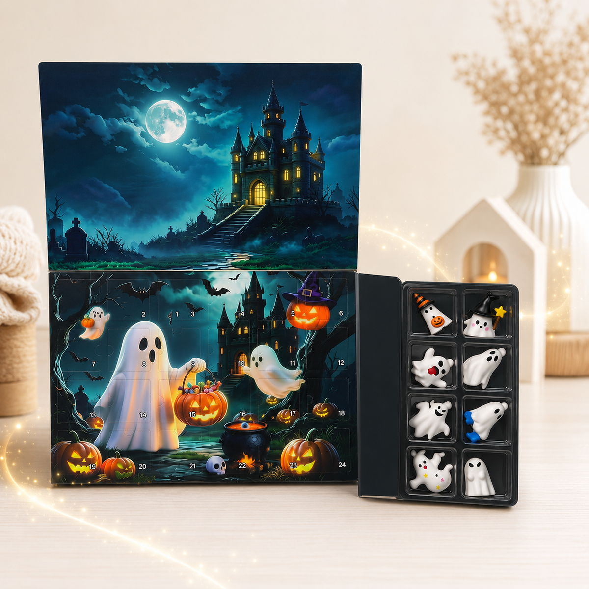 Little Ghost Halloween Advent Calendar 24 Ghost Figures Boxed or Tray