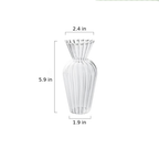 Set van 2 Glazen Vazen met Structuur en Geribbeld Design