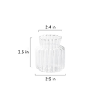Set van 2 Glazen Vazen met Structuur en Geribbeld Design