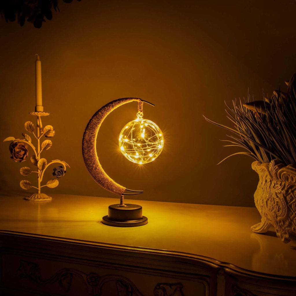Maan Tafellamp met LED Lichtbol en Warme Verlichting